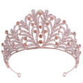 Bride Tiara Leaves with Alloy Bride Tiara with Ornaments